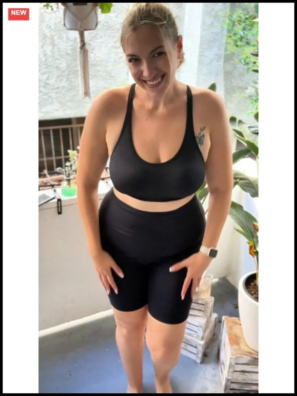 High Waist Biker Shorts with 3 Pockets, 4-Way Stretch Squat-Proof